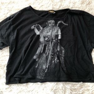 Loser Machine Crop Top Oversized Graphic T shirt